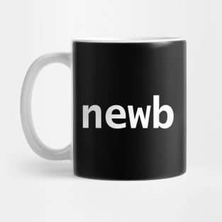 Newb Gamer Minimal Typography White Text Mug